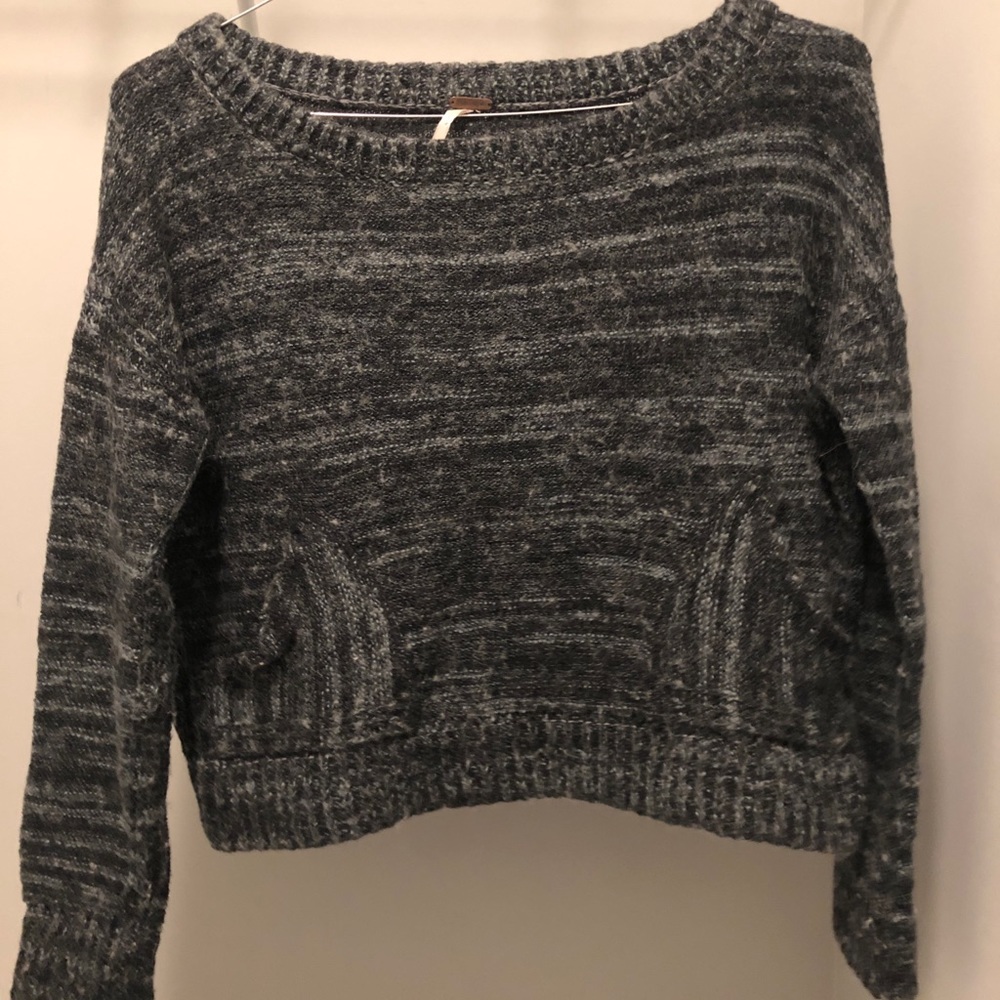 Free People cropped knit sweater